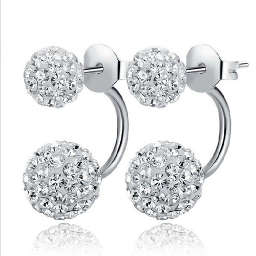 Asymmetric Rhinestone Earrings - Mismatched Style for Modern Elegance